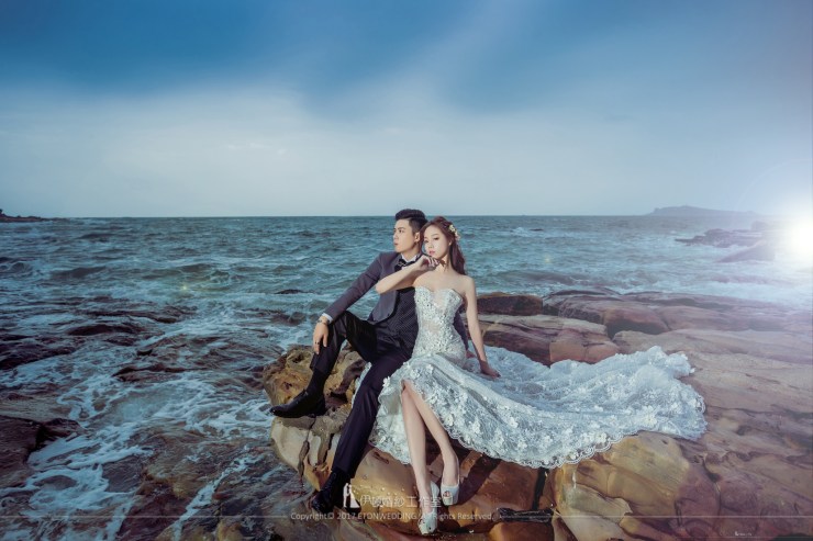 【自助婚紗】礁石上的浪漫—岩岸婚紗照精選